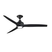 Online Designer Bedroom 60" Indoor/Outdoor Metal and Wood Ceiling Fan with LED Light