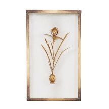 Online Designer Bedroom Fleur de Tole Gold Wall Decor -Plaque I 