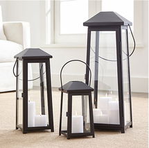 Online Designer Patio Petaluma Black Metal Lantern