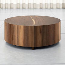 Online Designer Living Room Dillon Natural Yukas Round Wood Coffee Table