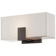 Online Designer Bedroom Saldivar 1-Light Wall Sconce with Square Shades