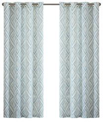 Online Designer Bedroom Cressy Geometric Room Darkening Grommet Curtain Panels