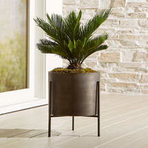 Online Designer Bedroom Dundee Bronze Low Indoor/Outdoor Planter with Stand