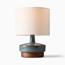 Online Designer Living Room Wood & Ceramic Table Lamp (17")