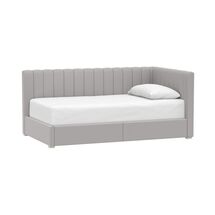 Online Designer Bedroom Avalon Upholstered Corner Storage Bed - Twin