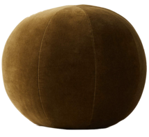 Online Designer Living Room erre Olive Green Velvet Sphere Throw Pillow 12"