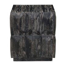 Online Designer Combined Living/Dining Aged Black End Table