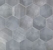 Online Designer Living Room Paige Grigio 10" Porcelain Gray Hexagon Tile