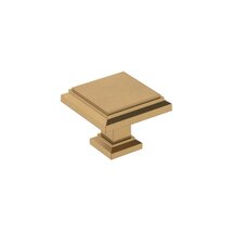 Online Designer Kitchen Appoint 1 1/4" Length Square Knob, Champagne Bronze