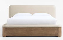 Online Designer Bedroom Palermo Wood & Upholstered 2-Drawer King Storage Bed