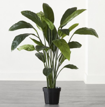 Online Designer Living Room FAUX POTTED LEAF PLANT 4'