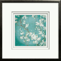 Online Designer Living Room "Cherry Blossoms II" by Danhui Nai Framed Painting Print