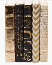 Online Designer Patio S/5 Designer Decorative Books, Gold