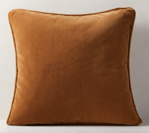 Online Designer Combined Living/Dining CAMEL BROWN THROW PILLOW WITH DOWN-ALTERNATIVE INSERT 23"