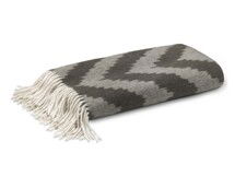 Online Designer Living Room Chevron Cashmere Throw, Chocolate