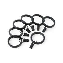 Online Designer Bedroom CB Matte Black Curtain Rings, Set of 7