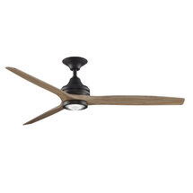 Online Designer Combined Living/Dining 48" Indoor/Outdoor Metal and Wood Ceiling Fan with LED Light