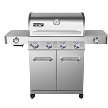 Online Designer Patio 4-Burner Built-In Liquid Propane Gas Grill with Cabinet