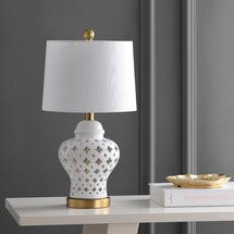 Online Designer Bedroom Chatham Quatrefoil Fretwork 21" Table Lamp