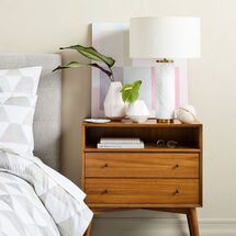 Online Designer Bedroom Mid-Century Grand Nightstand- Set of 2
