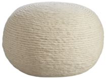 Online Designer Living Room Wool Wrap Natural Pouf