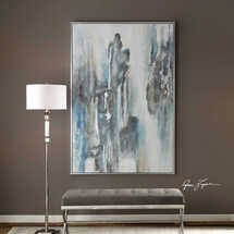 Online Designer Home/Small Office Abstract Blue Gray Art