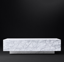 Online Designer Combined Living/Dining MARBLE PLINTH COFFEE TABLE