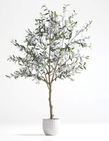 Online Designer Home/Small Office Faux Olive Tree in Pot 7'