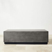 Online Designer Patio Lucca Concrete Outdoor Rectangle Coffee Table