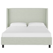 Online Designer Bedroom Charlotte Upholstered Low Profile Platform Bed