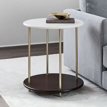 Online Designer Living Room Tiered Quartz Side Table