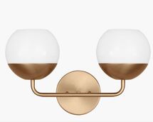 Online Designer Bathroom Alvin Two Light Wall / Bath
