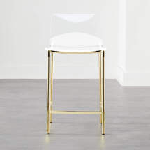 Online Designer Other CHIARO CLEAR COUNTER STOOL GOLD