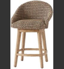 Online Designer Combined Living/Dining Seagrass Bucket Swivel Counter Stool