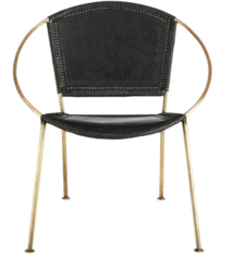 Online Designer Combined Living/Dining micaela black leather chair