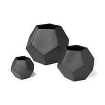 Online Designer Combined Living/Dining DWELLSTUDIO FACETED BLACK VASE