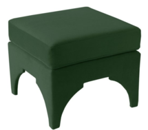 Online Designer Bedroom Maude Pillow-Top Ottoman, Fauxmo Emerald