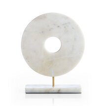 Online Designer Combined Living/Dining White Marble Circle on Stand