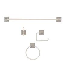 Online Designer Bathroom ARISTA Leonard Collection 4-Piece Bathroom Accessory Kit in Satin Nickel