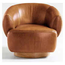 Online Designer Other Merrick Leather Swivel Chair