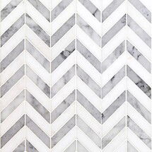 Online Designer Bathroom Talon Carrara & Thassos Marble Tile