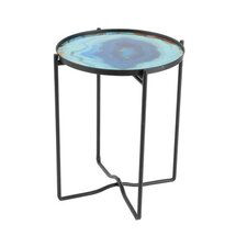 Online Designer Living Room Metal/Glass End Table