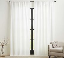Online Designer Living Room Belgian Flax Linen Rod Pocket Curtain