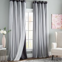 Online Designer Bedroom Brockham Solid Blackout Grommet Curtain Panels