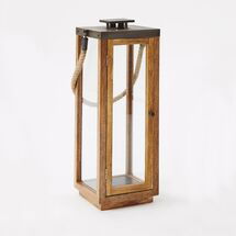 Online Designer Patio Wood and rope lanterns