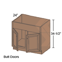 Online Designer Kitchen FSB36 - Shaker II Maple Naval Farm Sink Base Cabinet ( 2 Butt Door