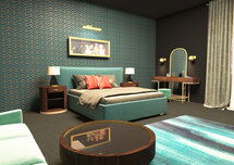 Online Designer Bedroom 3D Model