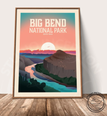 Online Designer Living Room BIG BEND NATIONAL PARK TRADITIONAL STYLE PRINT