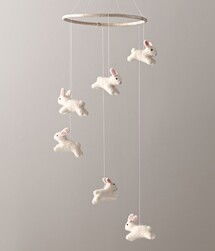 Online Designer Nursery WOOL FELT BUNNY MOBILE