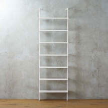 Online Designer Other STAIRWAY WHITE 96" WALL MOUNTED BOOKCASE